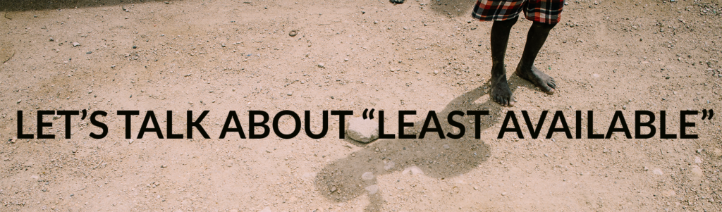 Let's Talk About "Least Available" Title Page
