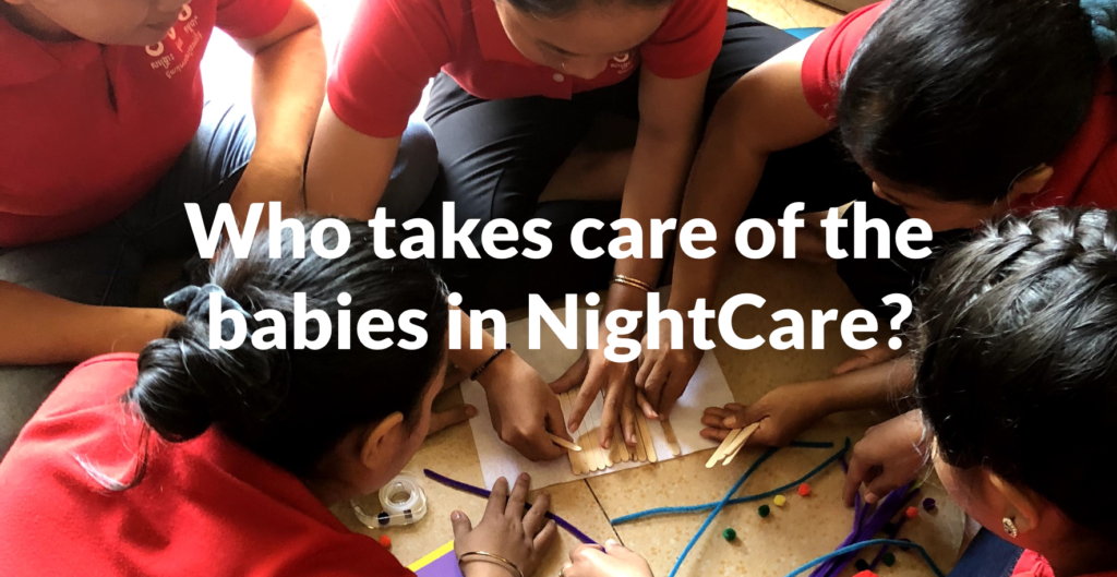 Who takes care of the babies in NightCare? Nannies do! Title Page.