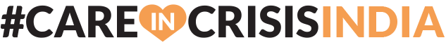 #CareInCrisisIndia logo promoting urgent aid for vulnerable children during COVID-19 crisis in India.